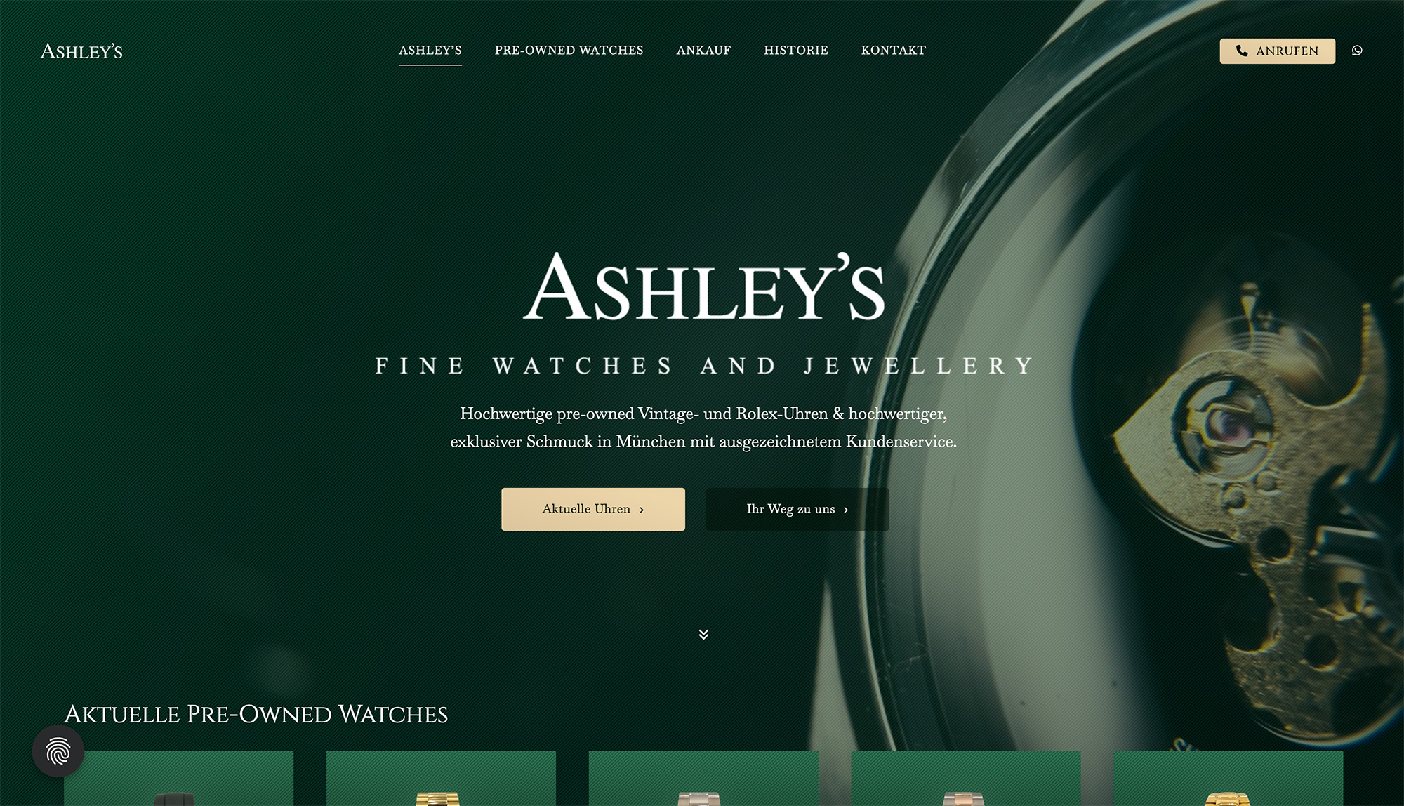 Bild von der Webseite von Ashley's GmbH